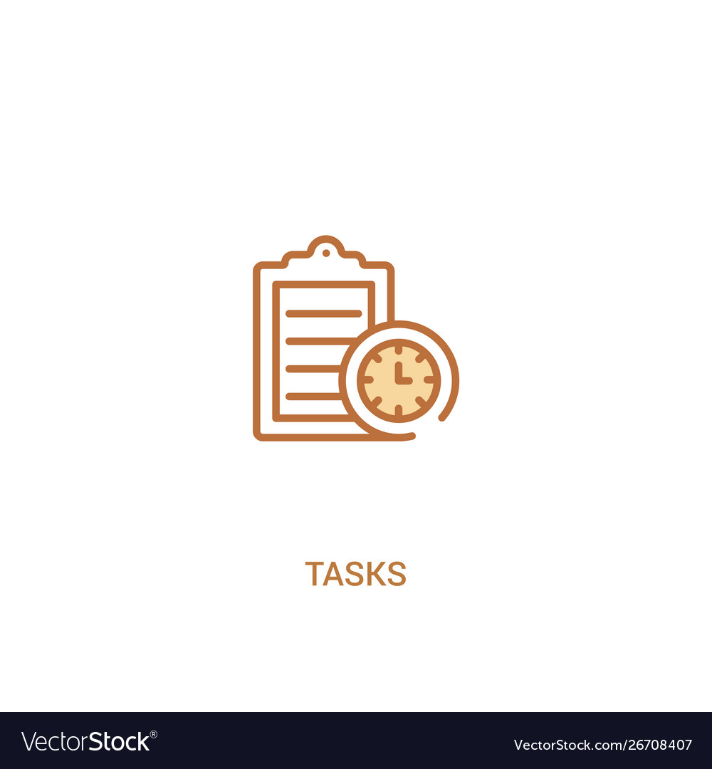 Tasks Concept - Simple Line Icon