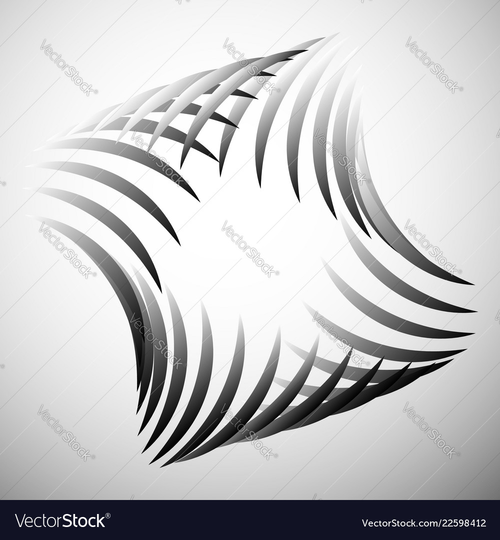 Abstract element with intersecting curved lines Vector Image Abstract element with intersecting curved lines