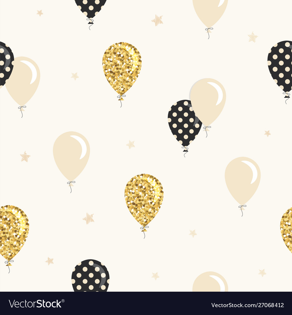 Balloons seamless pattern background vector image Balloons seamless pattern background