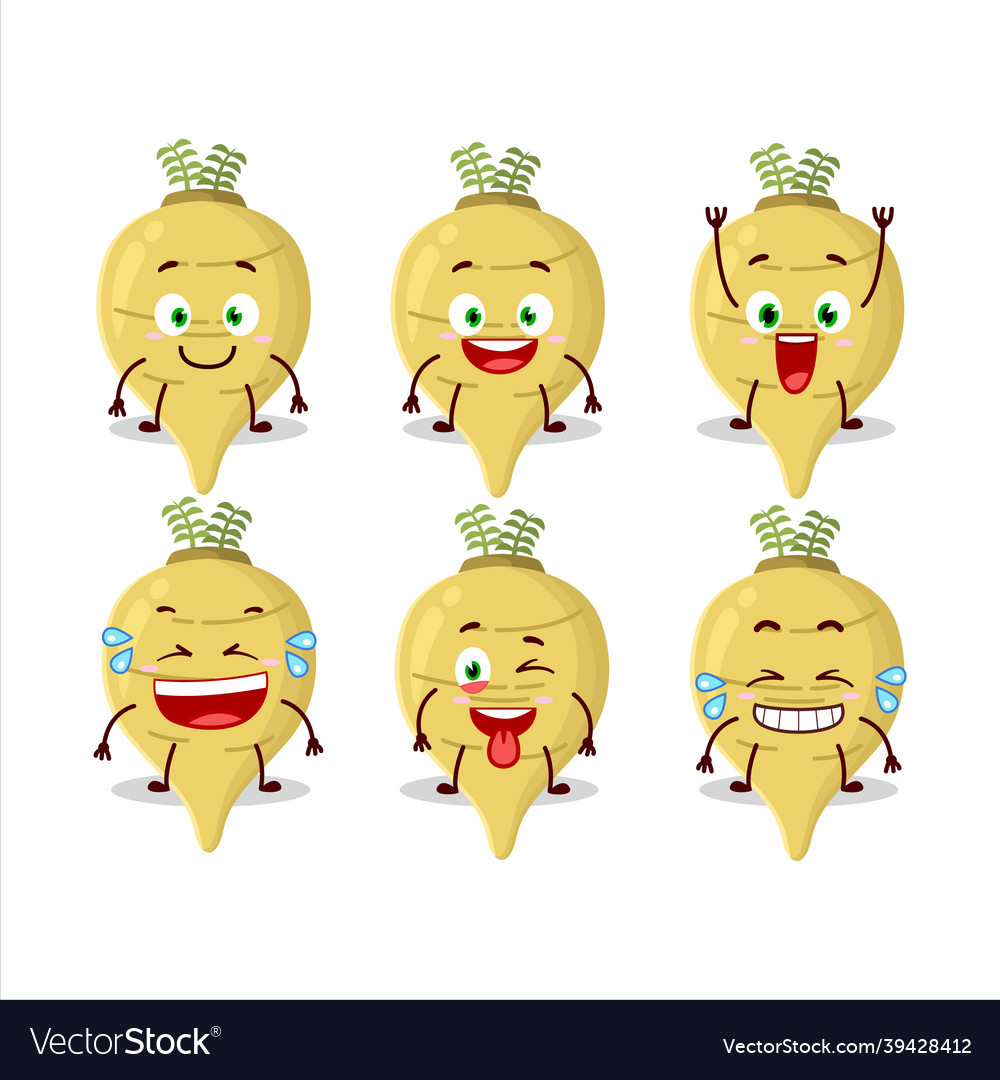 Cartoon character of parsnip with smile expression Vector Image Cartoon character of parsnip with smile expression
