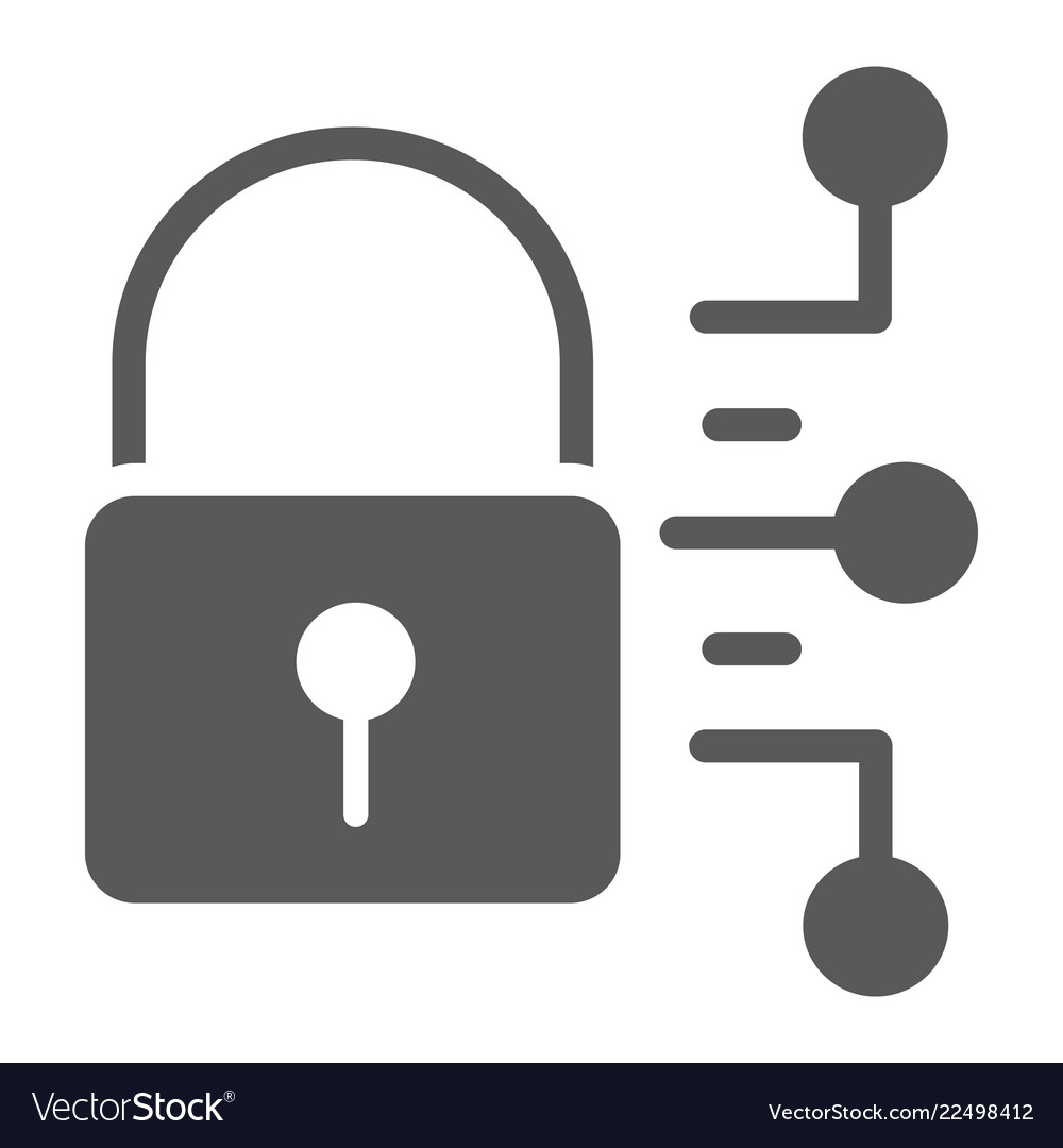 Cyber Security Glyph Icon Schutz