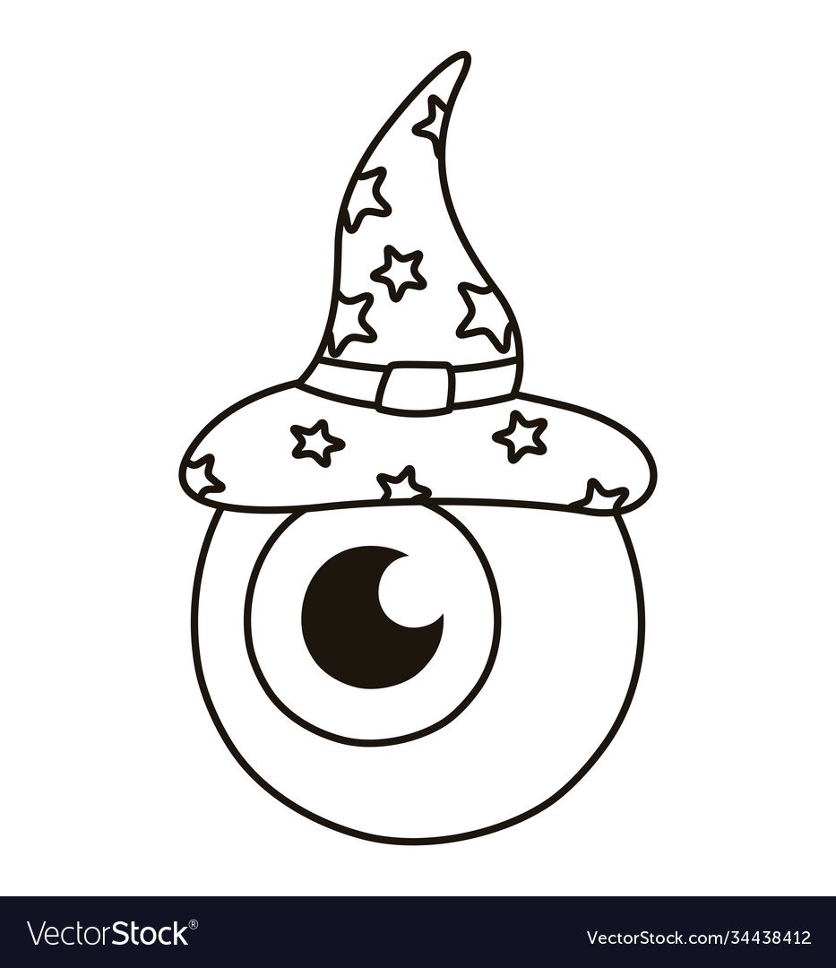 witch hat with eyes