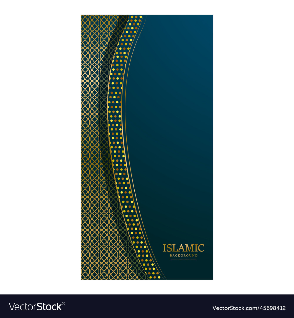 Islamic copy space vertical banner design