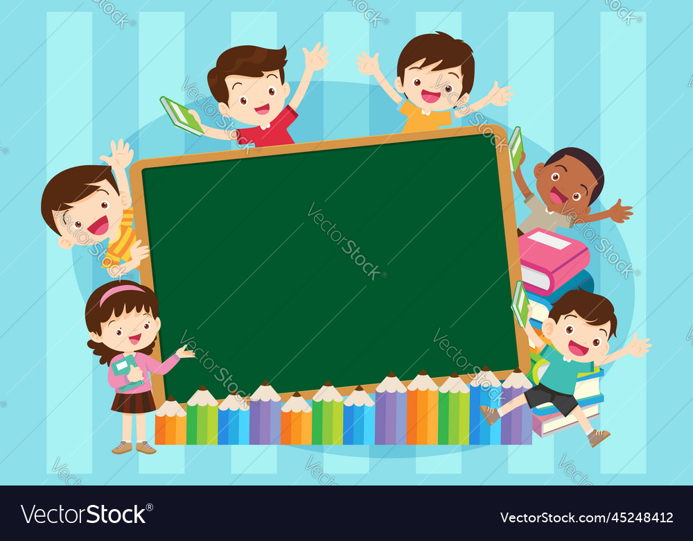 Kids and reading book 018 Royalty Free Vector Image