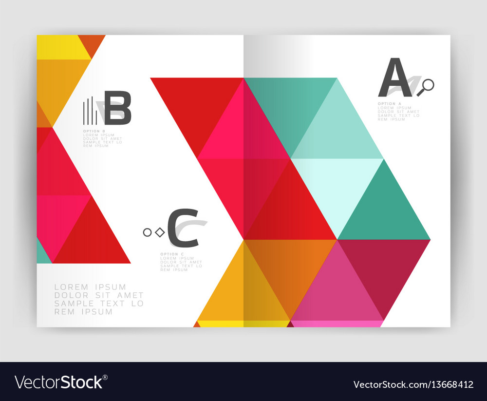 Modern triangle print template