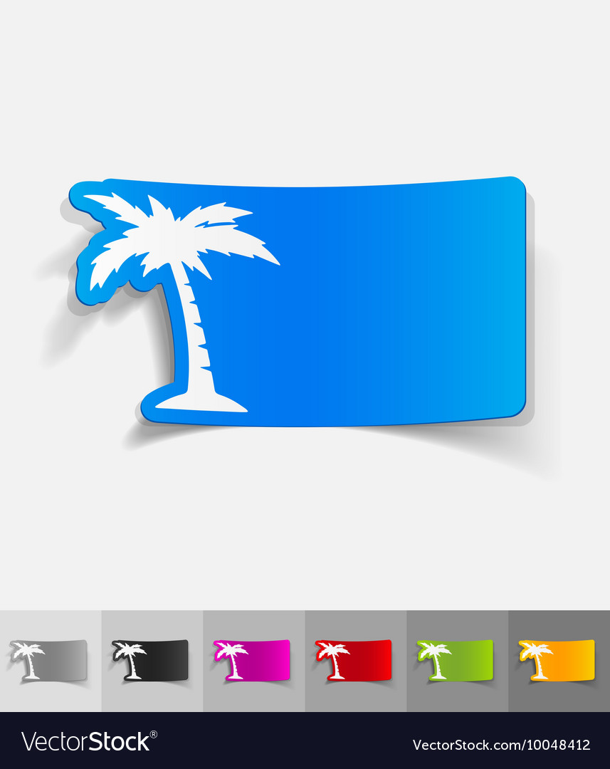 Realistic design element palm