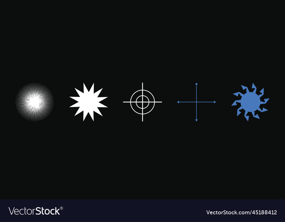 Retro futuristic elements for design vector image Retro futuristic elements for design