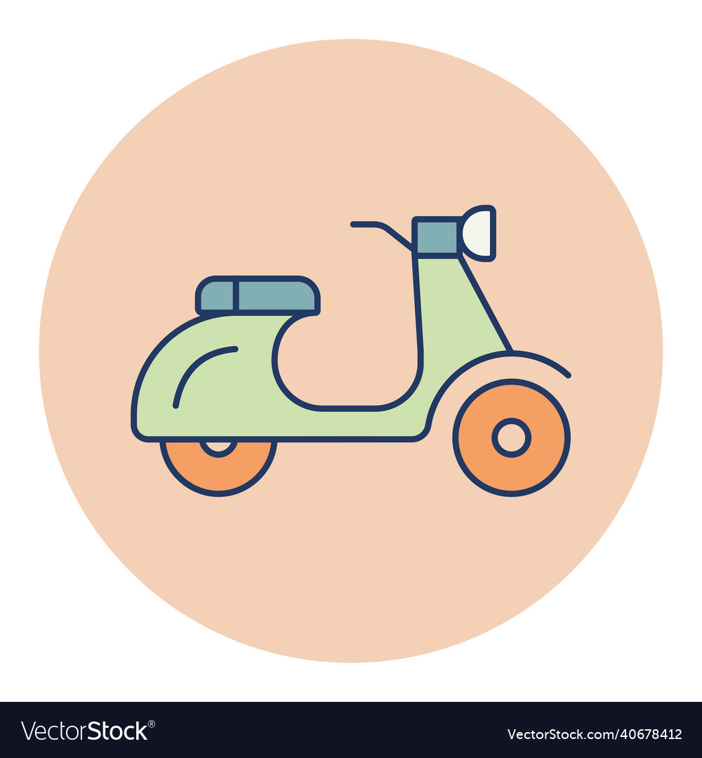 Scooter moped icon graph symbol for travel