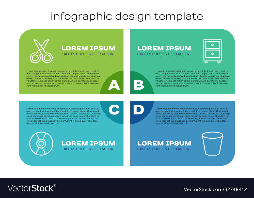 Set line cd or dvd disk scissors trash can vector image Set line cd or dvd disk scissors trash can