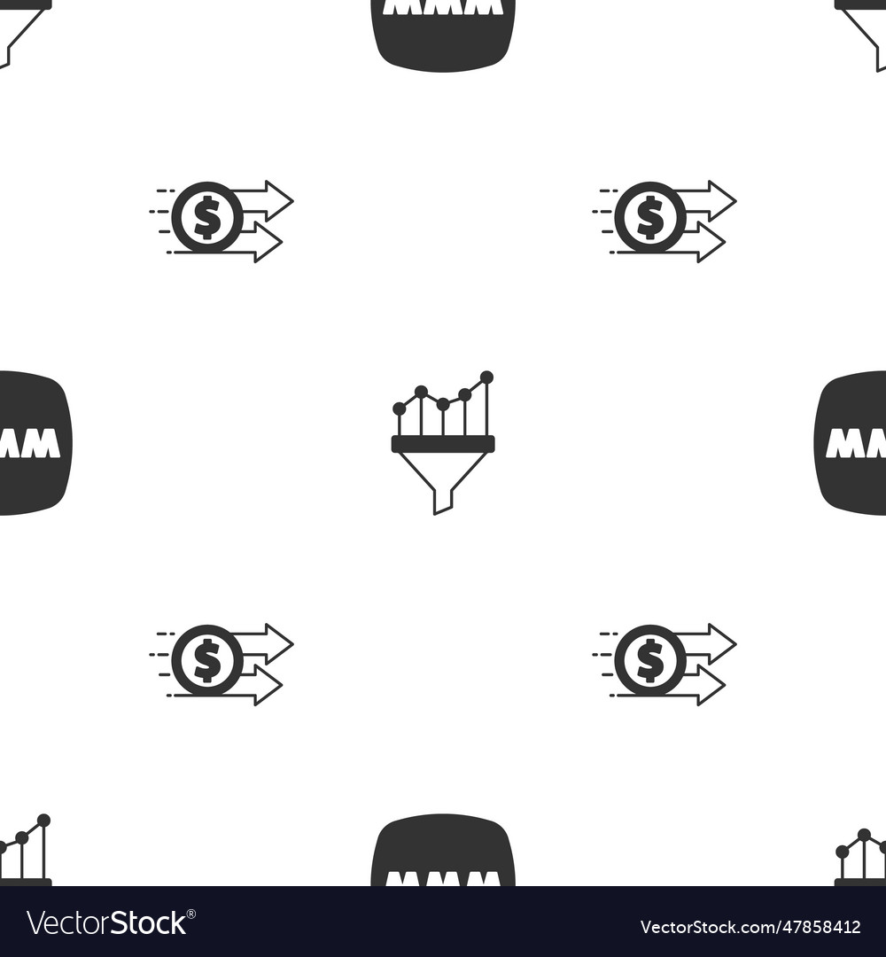 Set website template sales funnel with chart vector image Set website template sales funnel with chart