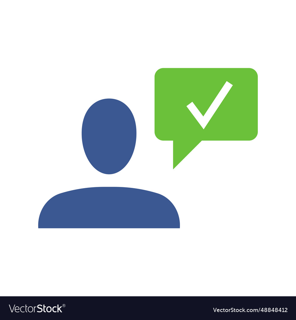 Speech bubble with user symbol