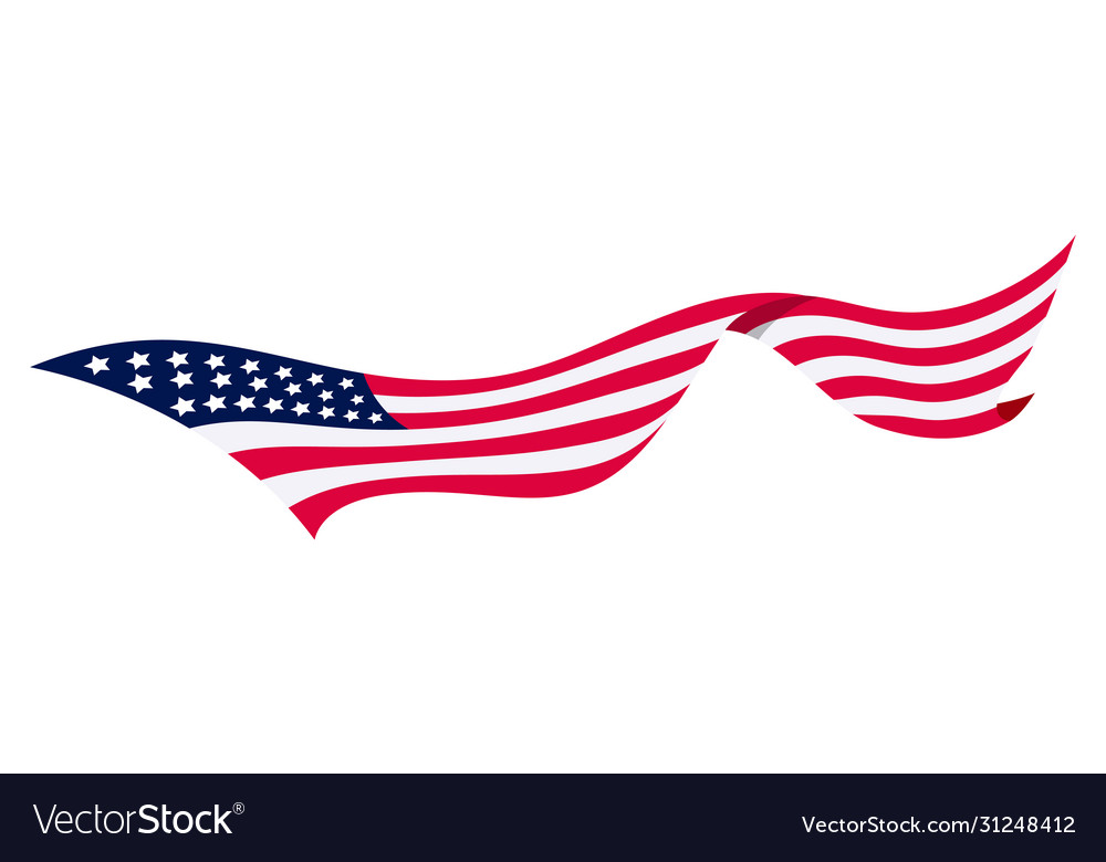 Waving flag united states america