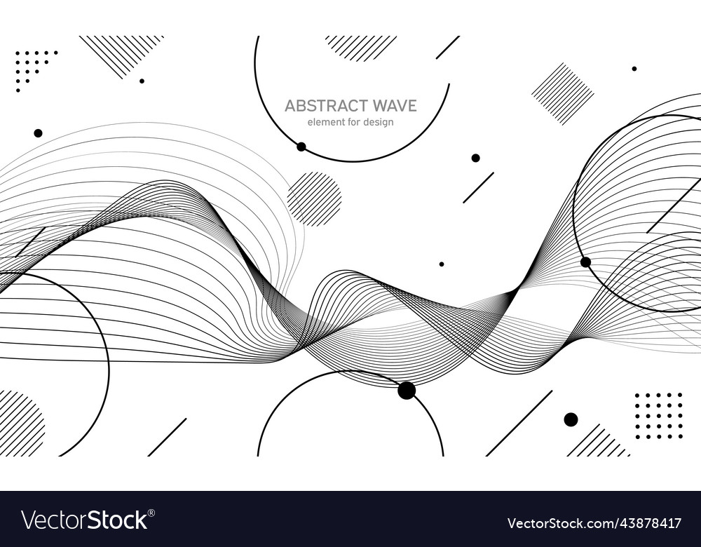 Abstract wave element for design digital vector image Abstract wave element for design digital