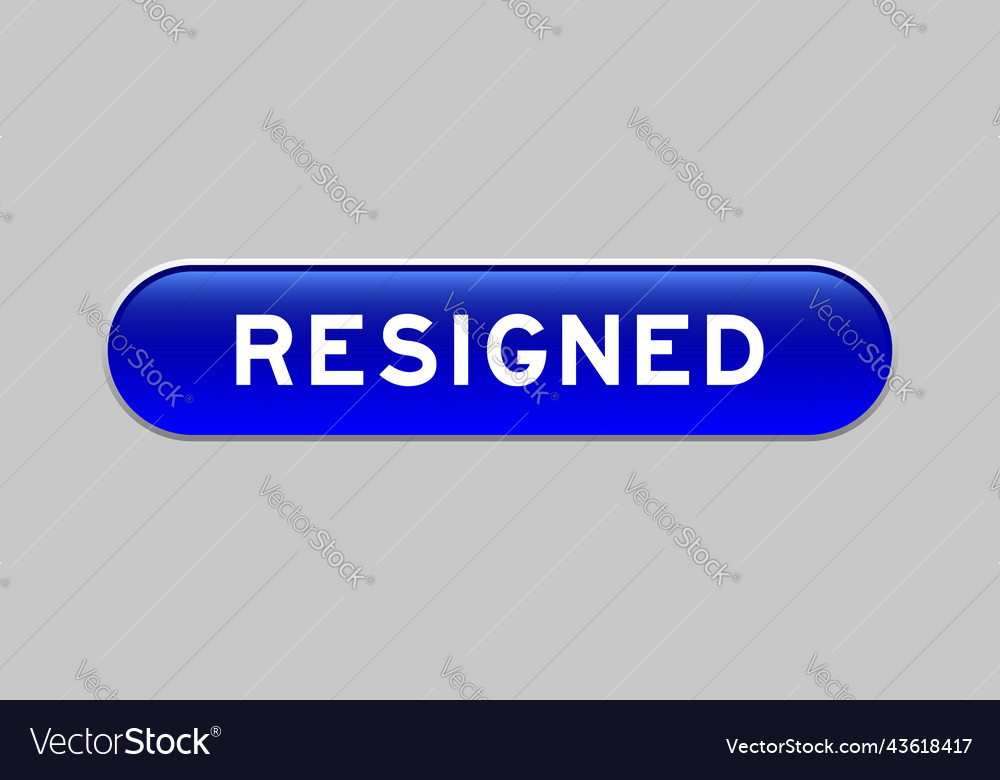 Blue color capsule shape button with word vector image Blue color capsule shape button with word