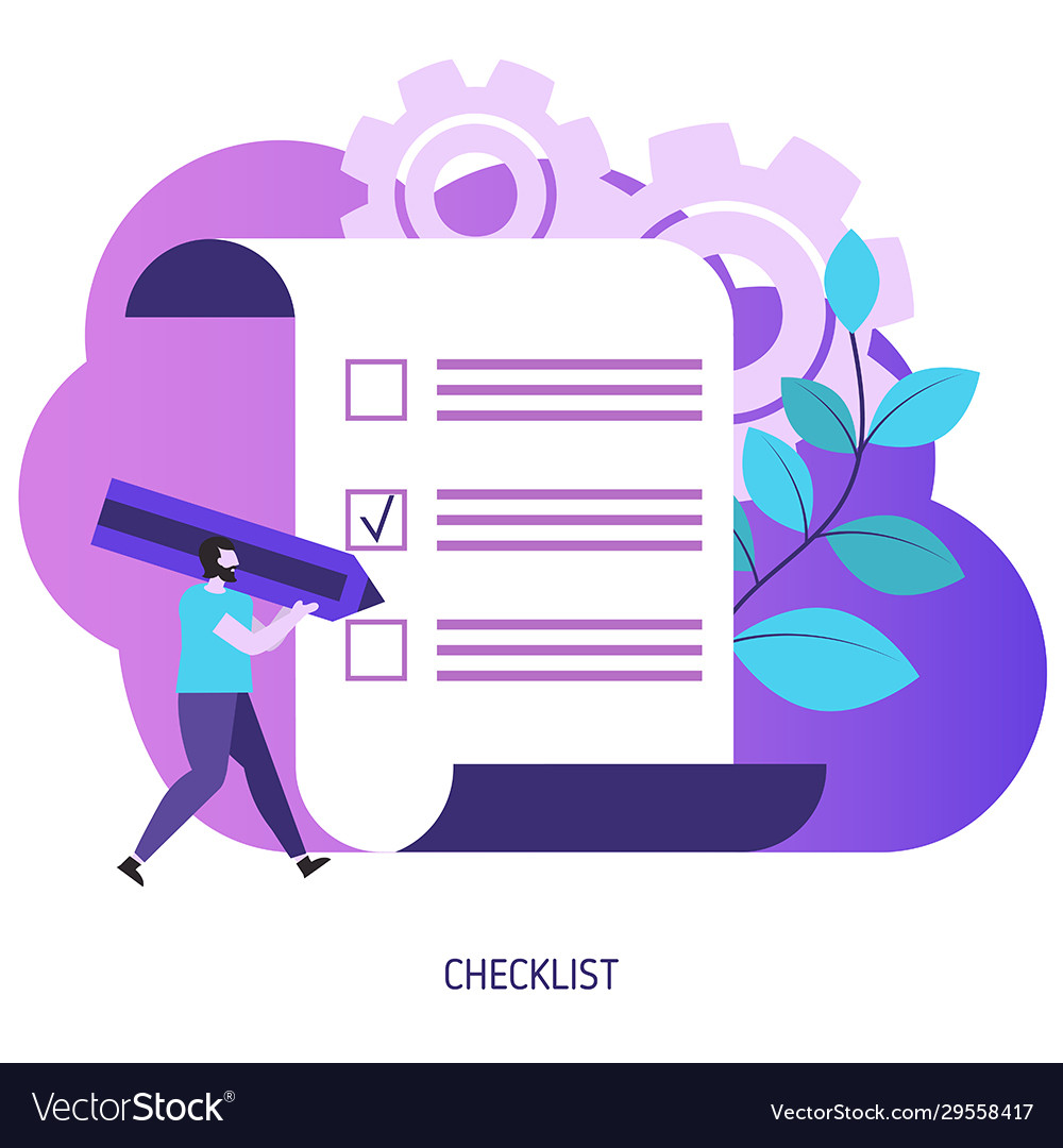 Checklist with tick marks vector image Checklist with tick marks