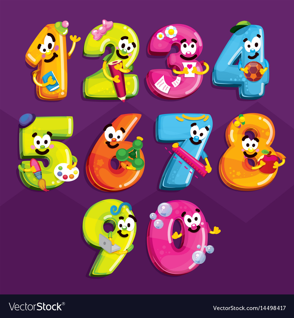 Cheerful Number Characters