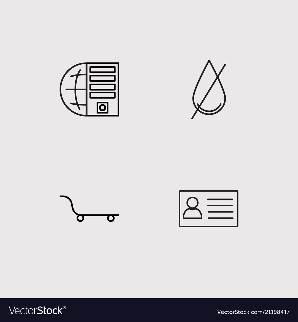 Communication simple linear icons set outlined