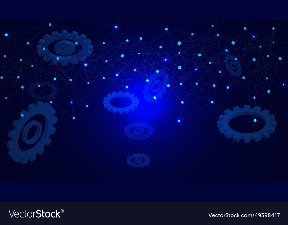 Digital network connection technology concept Vector Image Digital network connection technology concept