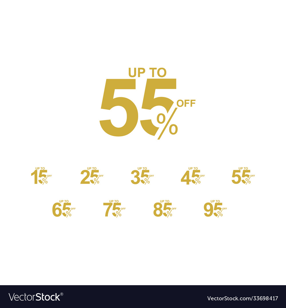 Discount label up to 55 off template design