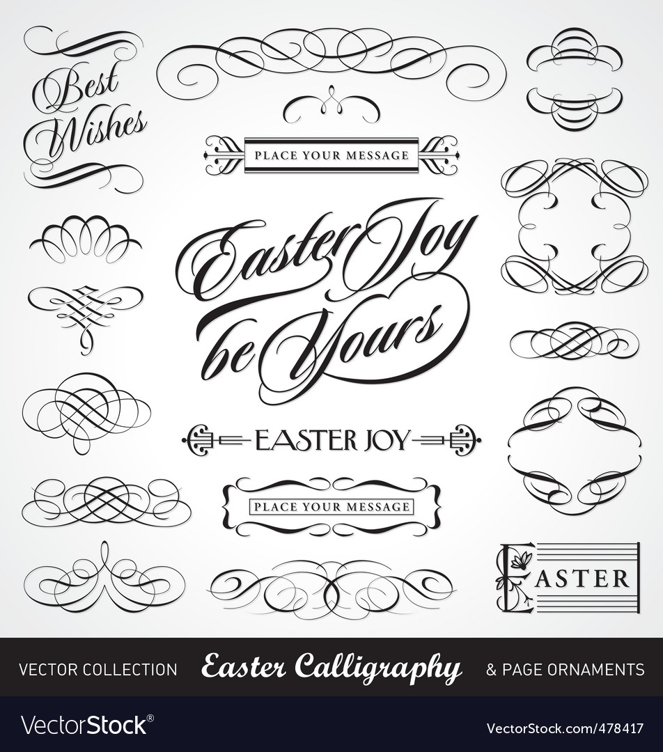 Easter calligraphy set