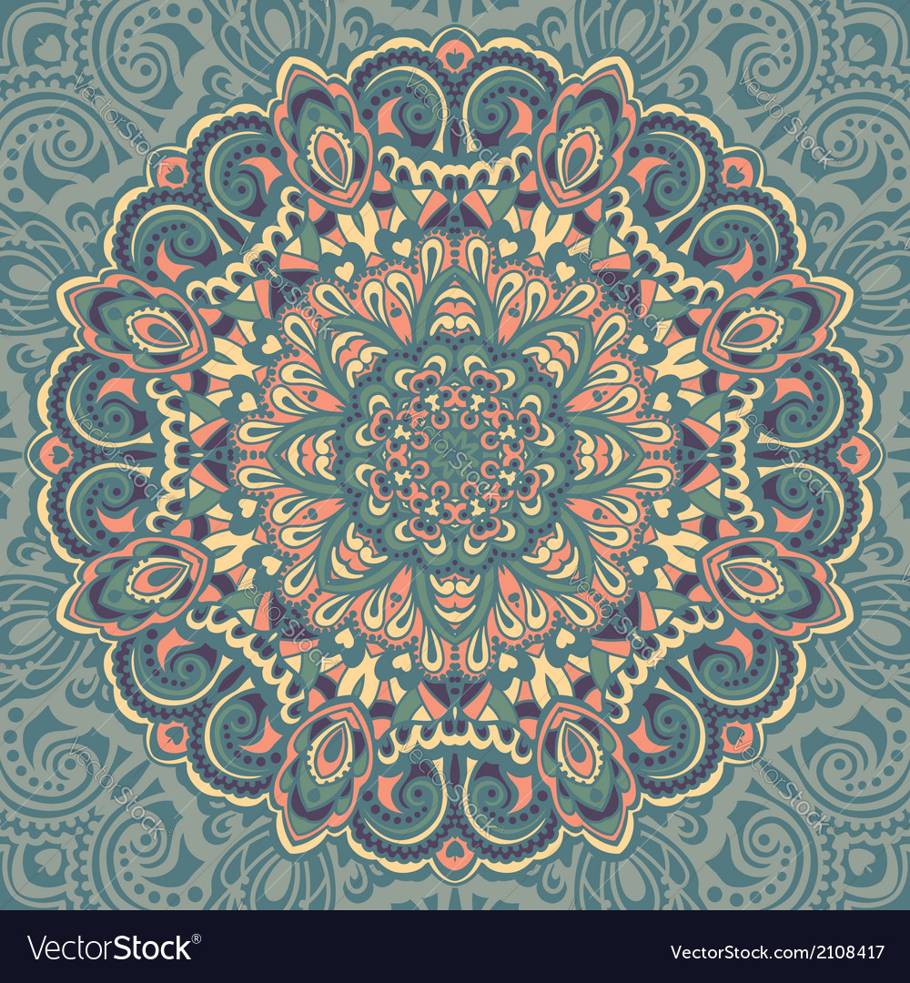 Flower mandala abstract element for design