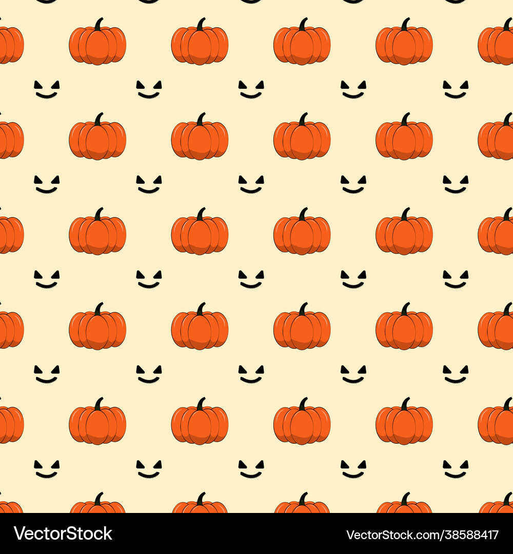 Halloween conceptpumpkin seamless pattern Vector Image