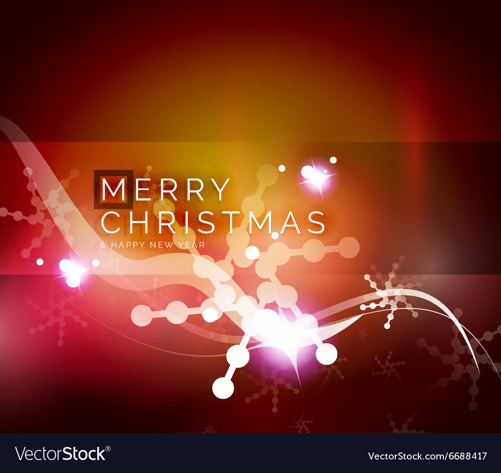 Holiday Red Abstract Background Winter Snowflakes Vector Image