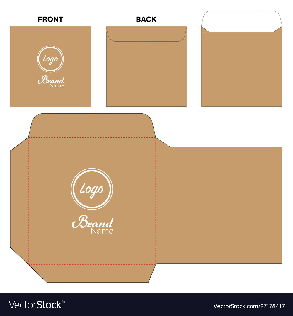 Hotel key card holder folder package template Vector Image Inside Card Stand Template