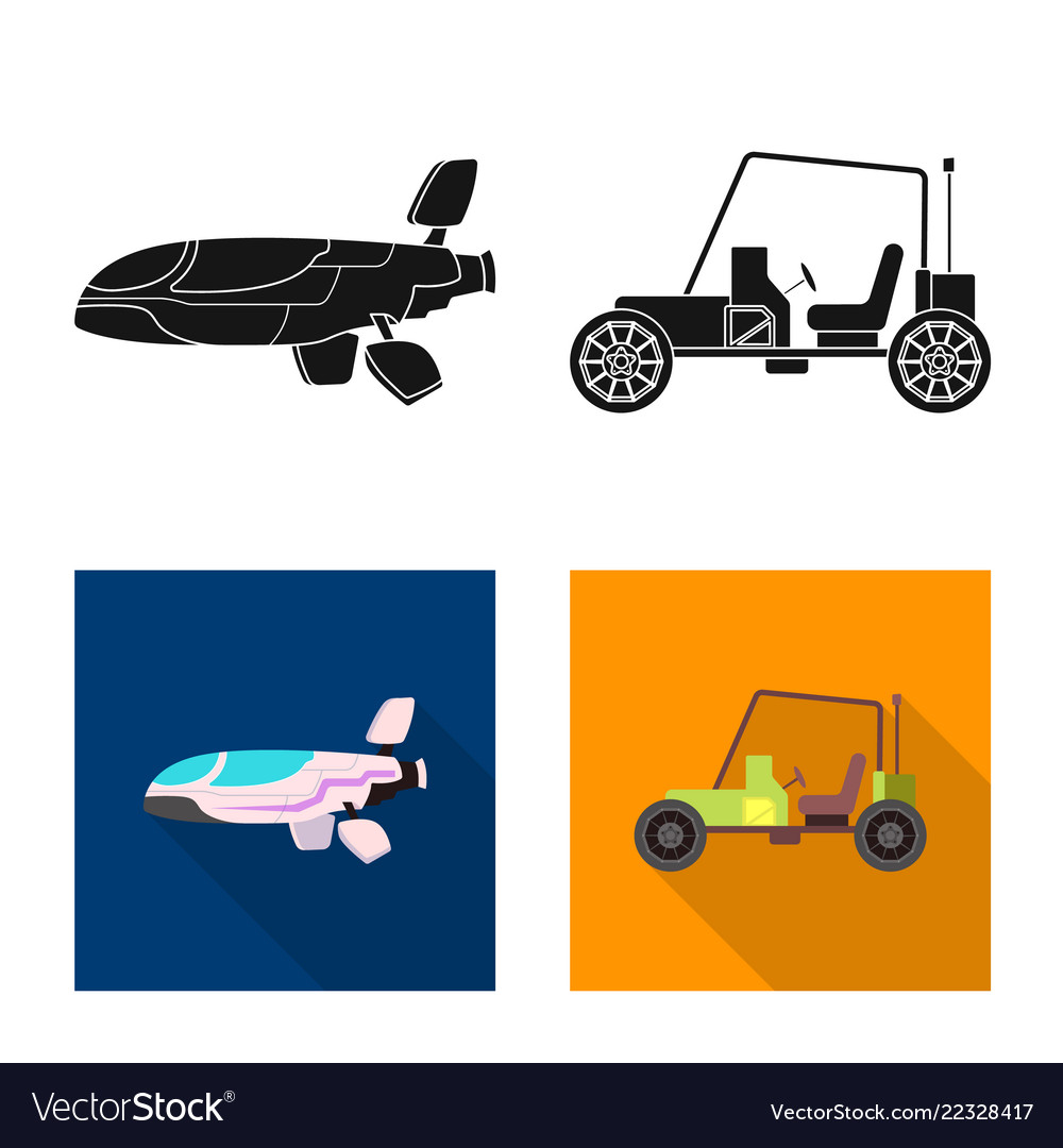 Isolated object of mars and space symbol set vector image Isolated object of mars and space symbol set