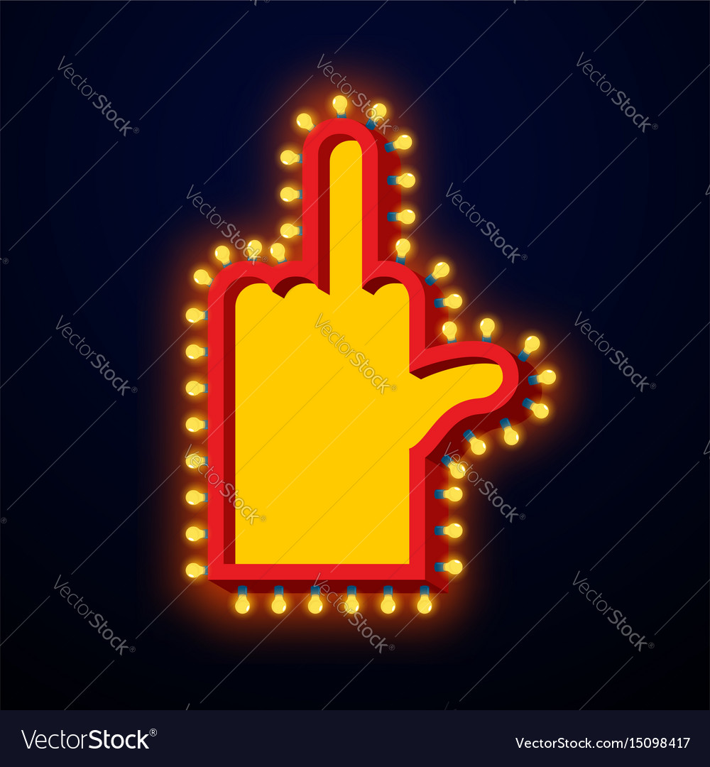 Light pointer with lamps off finger retro