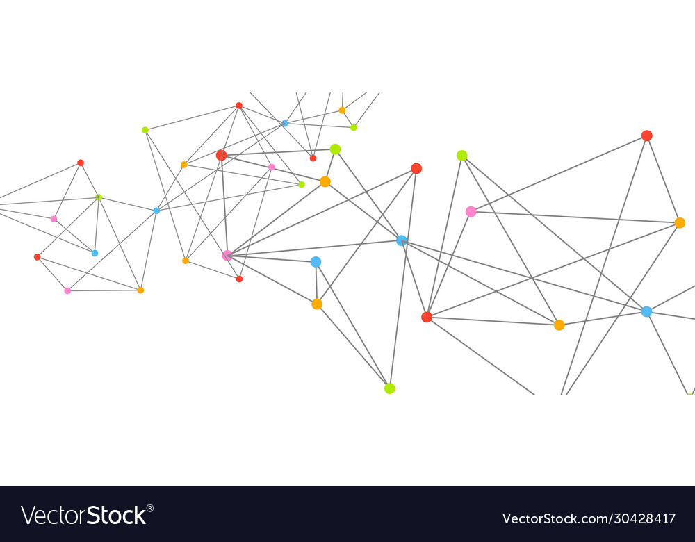 Line points connections triangular technology vector image Line points connections triangular technology