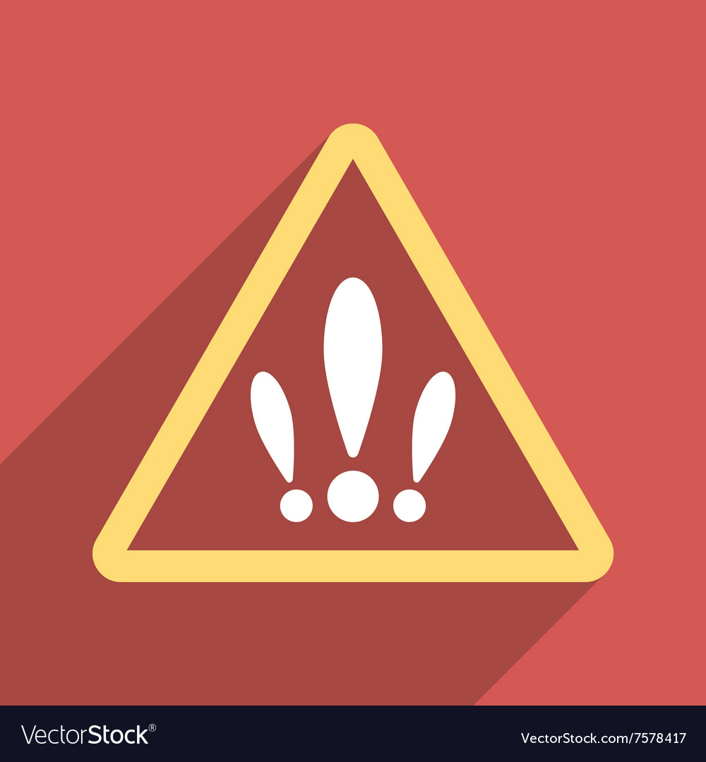 Multiple problems flat long shadow square icon
