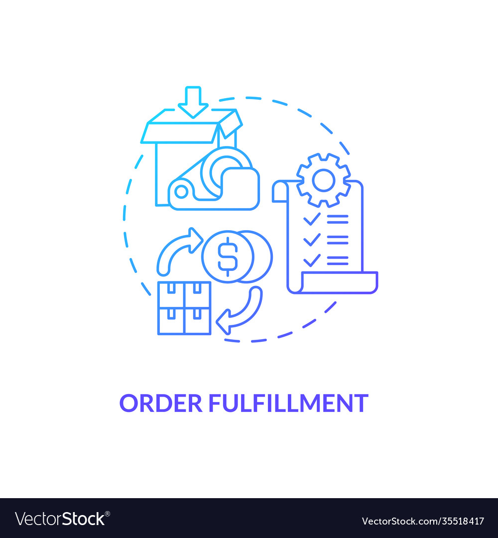 Order fulfillment concept icon