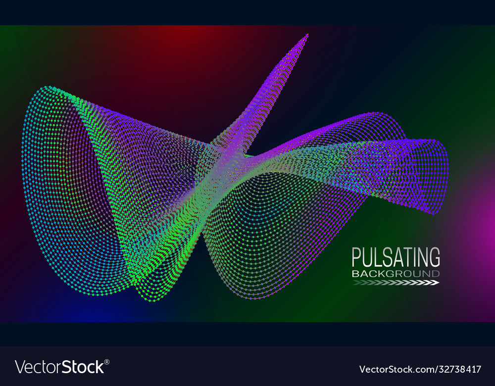 Pulsating futuristic background design vector image Pulsating futuristic background design