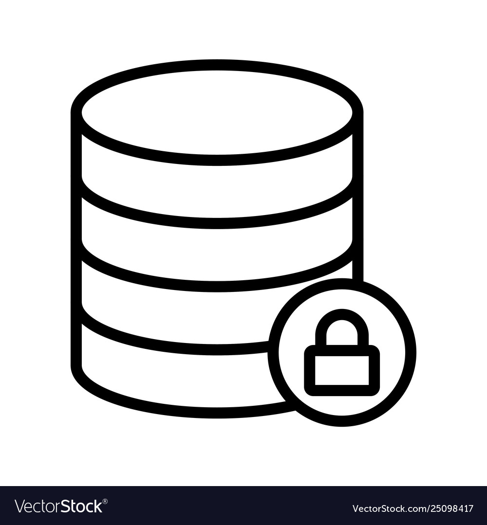 Secure server vector image Secure server
