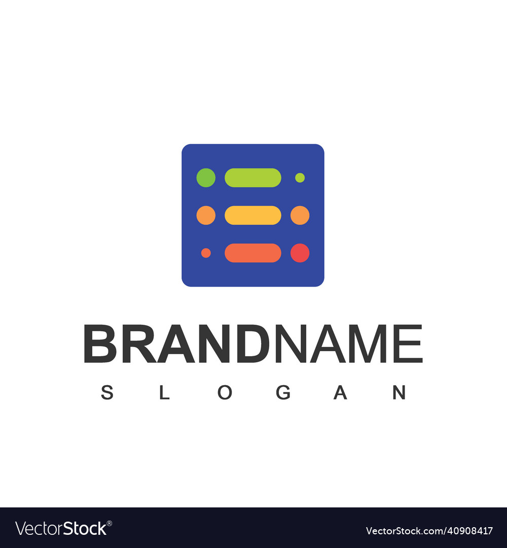 Server logo design template data center