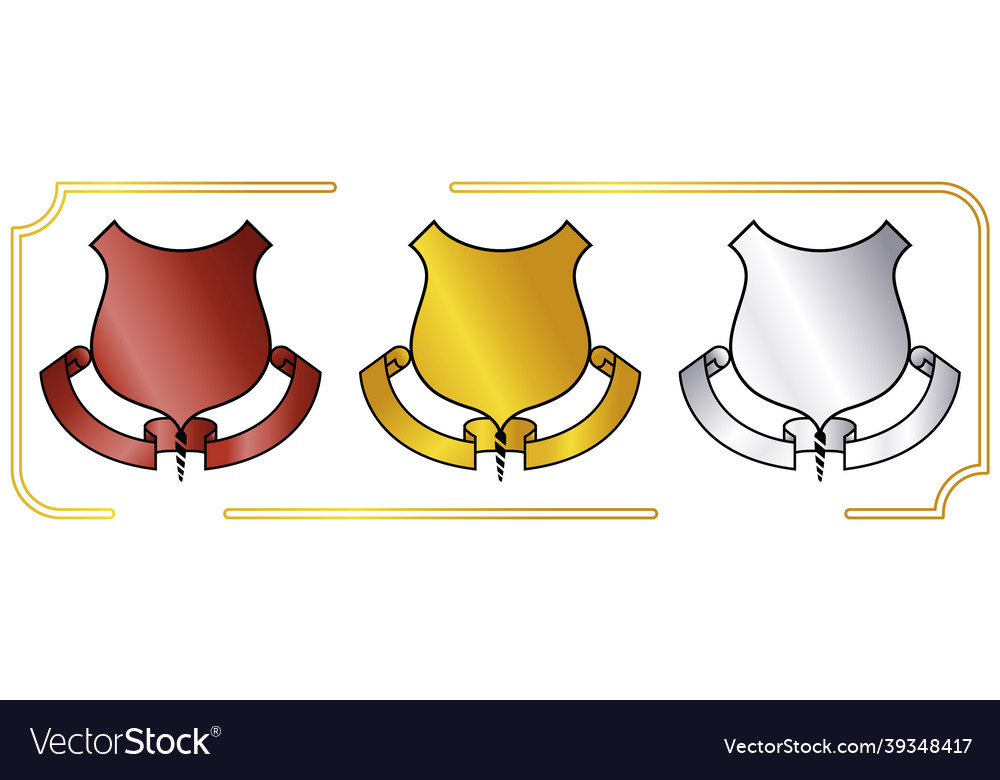 Shield and space for text underneath vector image Shield and space for text underneath