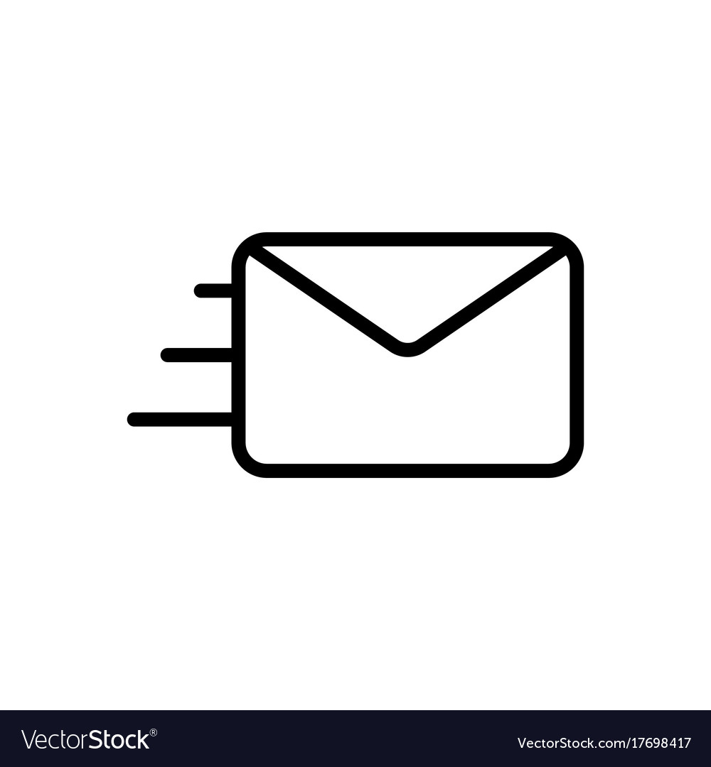 Thin line envelope icon