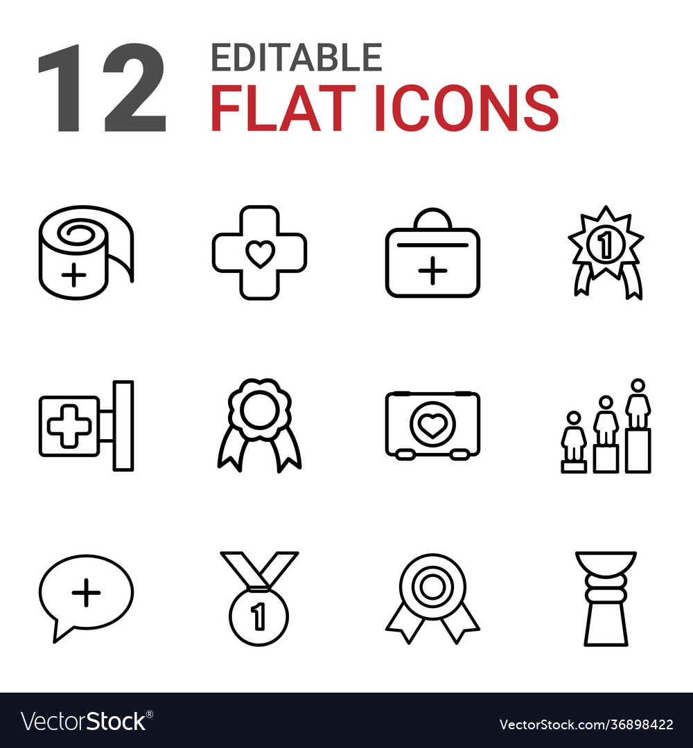 12 first icons Royalty Free Vector Image - VectorStock