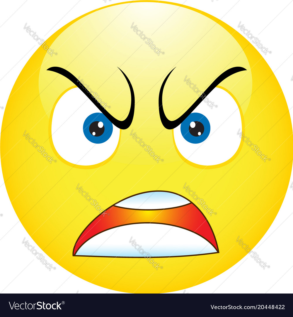 Download Angry emoticon emoji smiley Royalty Free Vector Image