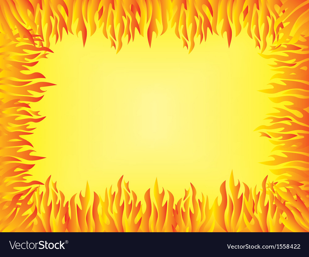 Background with flames border