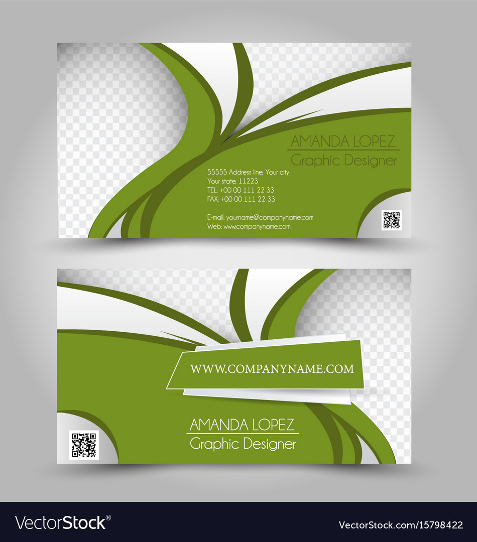 Business card design set template