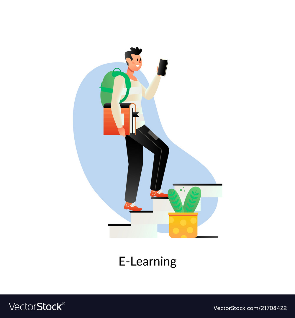 E-learning education internet networking sharing vector image E-learning education internet networking sharing