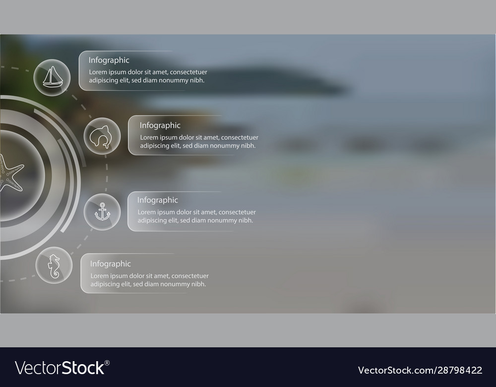 Infographic with icon and text boxes vector image Infographic with icon and text boxes