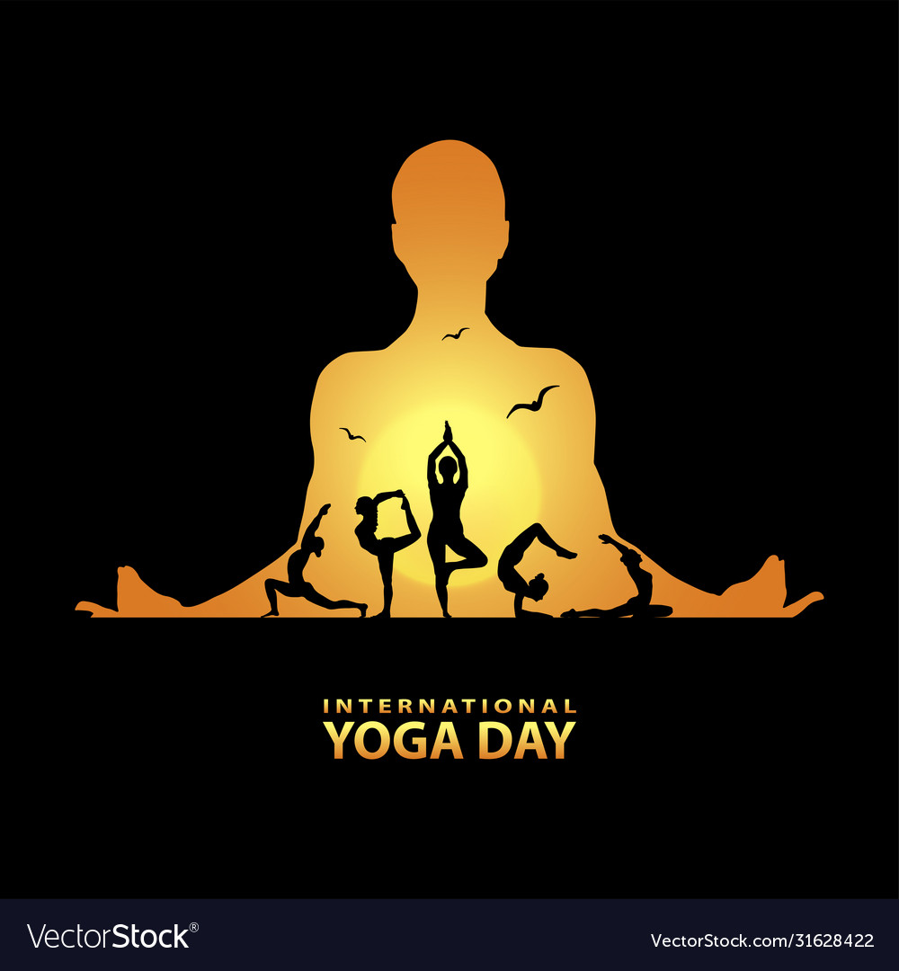 International yoga Royalty Free Vector Image - VectorStock