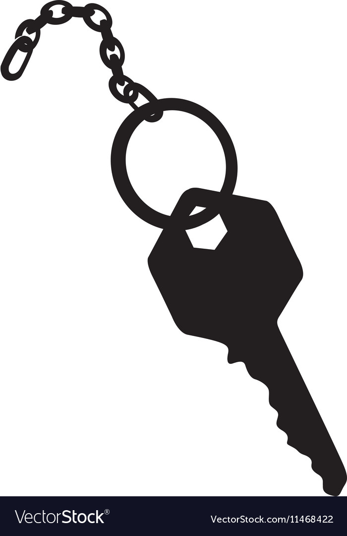 Key and keychain icon image Royalty Free Vector Image