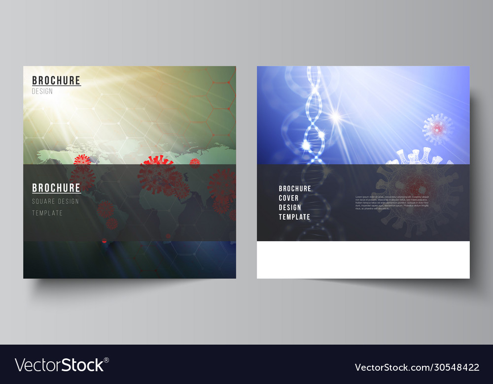 Layout two square cover templates Royalty Free Vector Image