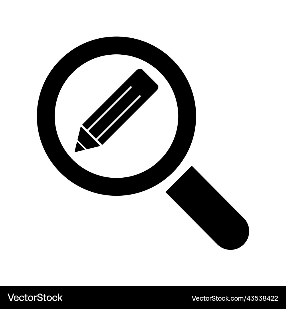 Magnifying glass icon zoom find focus symbol Vector Image