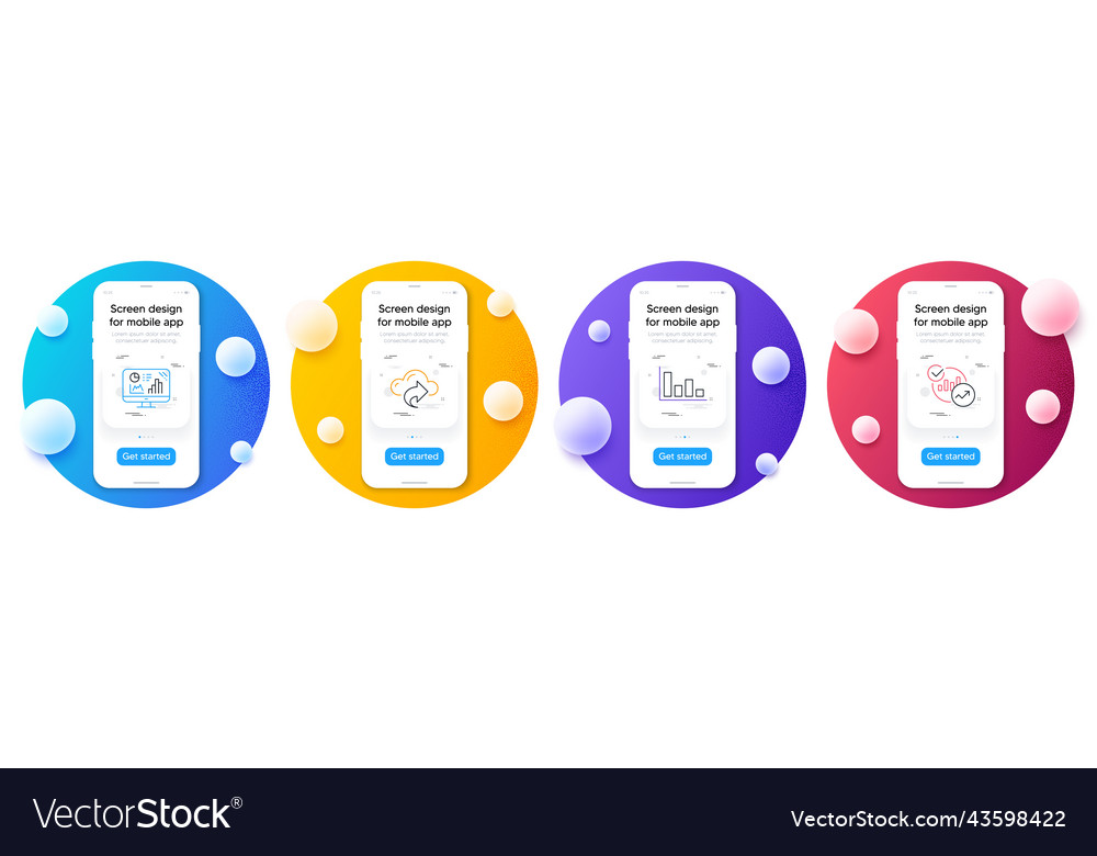 Minimal set of analytics graph histogram vector image Minimal set of analytics graph histogram