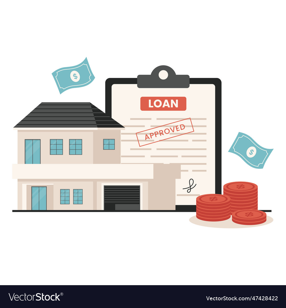 Mortgage loan concept Royalty Free Vector Image